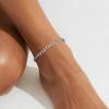 ChainsHouse Ankle Bracelets for Women, Stainless Steel Beaded Chain Ankle Bracelet, Womens Heart Anklets for Summer Beach Jewelry Gifts(B: cuban-5mm-stainless)