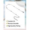 ChainsHouse Ankle Bracelets for Women, Stainless Steel Beaded Chain Ankle Bracelet, Womens Heart Anklets for Summer Beach Jewelry Gifts(I: bead-3.5mm-stainless steel)