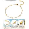 ChainsHouse Ankle Bracelets for Women, Stainless Steel Beaded Chain Ankle Bracelet, Womens Heart Anklets for Summer Beach Jewelry Gifts(J: bead-3.5mm-gold plated)