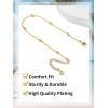 ChainsHouse Ankle Bracelets for Women, Stainless Steel Beaded Chain Ankle Bracelet, Womens Heart Anklets for Summer Beach Jewelry Gifts(J: bead-3.5mm-gold plated)