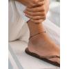 ChainsHouse Ankle Bracelets for Women, Stainless Steel Beaded Chain Ankle Bracelet, Womens Heart Anklets for Summer Beach Jewelry Gifts(K: bead-3.5mm-black)