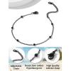 ChainsHouse Ankle Bracelets for Women, Stainless Steel Beaded Chain Ankle Bracelet, Womens Heart Anklets for Summer Beach Jewelry Gifts(K: bead-3.5mm-black)