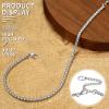 ChainsHouse Ankle Bracelets for Women, Stainless Steel Beaded Chain Ankle Bracelet, Womens Heart Anklets for Summer Beach Jewelry Gifts(O: wheat-3mm-stainless)