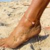 ChainsHouse Ankle Bracelets for Women, Stainless Steel Beaded Chain Ankle Bracelet, Womens Heart Anklets for Summer Beach Jewelry Gifts(Q: heart-rose gold)