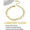 ChainsHouse Ankle Bracelets for Women, Stainless Steel Chain Anklets Waterproof, Women Summer Beach Jewelry Gift, Come with Box(01. 1Pcs-(6mm)-Paperclip-14K Gold)