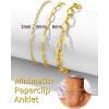 ChainsHouse Ankle Bracelets for Women, Stainless Steel Chain Anklets Waterproof, Women Summer Beach Jewelry Gift, Come with Box(01. 1Pcs-(6mm)-Paperclip-14K Gold)