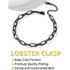 ChainsHouse Ankle Bracelets for Women, Stainless Steel Chain Anklets Waterproof, Women Summer Beach Jewelry Gift, Come with Box(01. 1Pcs-(6mm)-Paperclip-Black)