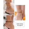 ChainsHouse Ankle Bracelets for Women, Stainless Steel Chain Anklets Waterproof, Women Summer Beach Jewelry Gift, Come with Box(01. 1Pcs-(6mm)-Paperclip-Black)