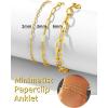 ChainsHouse Ankle Bracelets for Women, Stainless Steel Chain Anklets Waterproof, Women Summer Beach Jewelry Gift, Come with Box(03. 3Pcs-(2+3+6mm)-Paperclip-14K Gold)