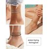 ChainsHouse Ankle Bracelets for Women, Stainless Steel Chain Anklets Waterproof, Women Summer Beach Jewelry Gift, Come with Box(03. 3Pcs-(2+3+6mm)-Paperclip-Steel)