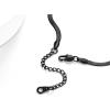 ChainsHouse Ankle Bracelets for Women, Stainless Steel Chain Anklets Waterproof, Women Summer Beach Jewelry Gift, Come with Box(09. 3mm-Herringbone-Black)