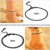ChainsHouse Ankle Bracelets for Women, Stainless Steel Chain Anklets Waterproof, Women Summer Beach Jewelry Gift, Come with Box(09. 3mm-Herringbone-Black)