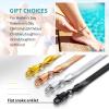 ChainsHouse Ankle Bracelets for Women, Stainless Steel Chain Anklets Waterproof, Women Summer Beach Jewelry Gift, Come with Box(10. 5mm-Herringbone-Black)