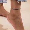 ChainsHouse Ankle Bracelets for Women, Stainless Steel Chain Anklets Waterproof, Women Summer Beach Jewelry Gift, Come with Box(10. 5mm-Herringbone-Black)