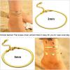 ChainsHouse Ankle Bracelets for Women, Stainless Steel Chain Anklets Waterproof, Women Summer Beach Jewelry Gift, Come with Box(10. 5mm-Herringbone-Gold)