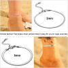 ChainsHouse Ankle Bracelets for Women, Stainless Steel Chain Anklets Waterproof, Women Summer Beach Jewelry Gift, Come with Box(10. 5mm-Herringbone-Steel)