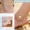 ChainsHouse Ankle Bracelets for Women, Stainless Steel Chain Anklets Waterproof, Women Summer Beach Jewelry Gift, Come with Box(A: flat marina – gold)
