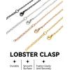 ChainsHouse Thin Rolo Chain Necklaces for Women Men, 1.4MM/2MM Cable Chains with 5cm Extender Chain, Stainless Steel/Black/14K Gold/Rose Gold Plated Sturdy Women’s Chain Necklaces, 16-30 Inch(G-2mm-rose gold)