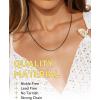 ChainsHouse Thin Rolo Chain Necklaces for Women Men, 1.4MM/2MM Cable Chains with 5cm Extender Chain, Stainless Steel/Black/14K Gold/Rose Gold Plated Sturdy Women’s Chain Necklaces, 16-30 Inch(H-2mm-black)