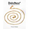 ChainsHouse Thin Rolo Chain Necklaces for Women Men, 1.4MM/2MM Cable Chains with 5cm Extender Chain, Stainless Steel/Black/14K Gold/Rose Gold Plated Sturdy Women’s Chain Necklaces, 16-30 Inch(F-2mm-gold)