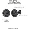 ChainsHouse Viking Earrings for Men, Raven Skull/Celtic Cross Ear Studs, Stainless Steel/Black/Gold Plated Punk Gothic Earrings, Lightweight Hypoallergenic Stud Jewelry with Gift Box(B-Celtic Knot-Black)