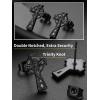 ChainsHouse Viking Earrings for Men, Raven Skull/Celtic Cross Ear Studs, Stainless Steel/Black/Gold Plated Punk Gothic Earrings, Lightweight Hypoallergenic Stud Jewelry with Gift Box(C-Celtic Cross-Black)