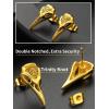 ChainsHouse Viking Earrings for Men, Raven Skull/Celtic Cross Ear Studs, Stainless Steel/Black/Gold Plated Punk Gothic Earrings, Lightweight Hypoallergenic Stud Jewelry with Gift Box(A-Raven Skull-Gold)