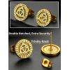 ChainsHouse Viking Earrings for Men, Raven Skull/Celtic Cross Ear Studs, Stainless Steel/Black/Gold Plated Punk Gothic Earrings, Lightweight Hypoallergenic Stud Jewelry with Gift Box(B-Celtic Knot-Gold)