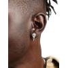 ChainsHouse Viking Earrings for Men, Raven Skull/Celtic Cross Ear Studs, Stainless Steel/Black/Gold Plated Punk Gothic Earrings, Lightweight Hypoallergenic Stud Jewelry with Gift Box(A-Raven Skull-Steel)
