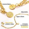Gold Anklet Chain Barefoot for Women 4.5mm Charm Boho Beach Foot Chains Jewelry Pisces Constellation Figaro Ankle