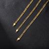 TRUMIUM 18k Gold Filled Link Chain Bracelets for Men Women 3mm Diamond-Cut Mens Gold Figaro Chain Length 7/8/9 inches(3mm Figaro Chain – Length 8 inches)