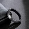 TRUMIUM 4mm 6mm 8mm Tungsten Rings for Men Women Engagement Wedding Band Brushed Black Comfort Fit Size 4-15(4mm Black I Love You)
