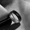 TRUMIUM 4mm 6mm 8mm Tungsten Rings for Men Women Engagement Wedding Band Brushed Black Comfort Fit Size 4-15(6mm Black I Love You)