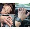 TRUMIUM 4mm 6mm 8mm Tungsten Rings for Men Women Engagement Wedding Band Brushed Black Comfort Fit Size 4-15(8mm Black)
