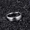 TRUMIUM 4mm 6mm 8mm Tungsten Rings for Men Women Silver Blue Rose Gold Plated Black Tungsten Wedding Band Matte Brushed Finish Comfort Fit Size 4-15(6mm silver plated)