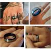 TRUMIUM 4mm 6mm 8mm Tungsten Rings for Men Women Silver Blue Rose Gold Plated Black Tungsten Wedding Band Matte Brushed Finish Comfort Fit Size 4-15(8mm Blue)