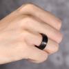TRUMIUM 4mm 6mm 8mm Tungsten Rings for Men Women Silver Blue Rose Gold Plated Black Tungsten Wedding Band Matte Brushed Finish Comfort Fit Size 4-15(8mm black rose gold plated)