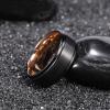 TRUMIUM 4mm 6mm 8mm Tungsten Rings for Men Women Silver Blue Rose Gold Plated Black Tungsten Wedding Band Matte Brushed Finish Comfort Fit Size 4-15(8mm black rose gold plated)
