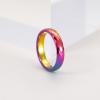 TRUMIUM 6mm 8mm Tungsten Rings for Men Women Hammered Black Gold Wedding Bands Matte Finished Engagement Promise Couple Ring Size 6-14(4mm Faceted Rainbow)