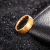 TRUMIUM 6mm 8mm Tungsten Rings for Men Women Hammered Black Gold Wedding Bands Matte Finished Engagement Promise Couple Ring Size 6-14(8mm Gold Hammered)