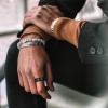 TRUMIUM 8mm Mens Wedding Ring Tungsten Centre Groove Beveled Edge Matte Brushed Comfort Fit Size 6-14(8mm Black Blue)