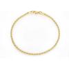 TRUMIUM 18k Gold Plated Link Chain Bracelets for Men Women 3mm Diamond-Cut Braided Mens Gold Rope Chain Length 7/8/9 inches(3mm Gold Rope – Length 7 inches)