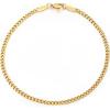 TRUMIUM 18k Gold Plated Link Chain Bracelets for Men Women 3mm Diamond-Cut Mens Gold Cuban Chain Length 7/8/9 inches(3mm Cuban Chain – Length 8 inches)