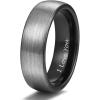 TRUMIUM 4mm 6mm 8mm Tungsten Rings for Men Women Engagement Wedding Band Brushed Black Comfort Fit Size 4-15(6mm Black I Love You)