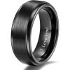 8mm Black I Love You(Step Edge)