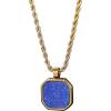 TRUMIUM Compass Necklace for Mens Womens 18k Gold Silver Plated Pendant Necklaces Stainless Steel Rope Chain 22inches with 2″ Chain Extenders(turquoise)