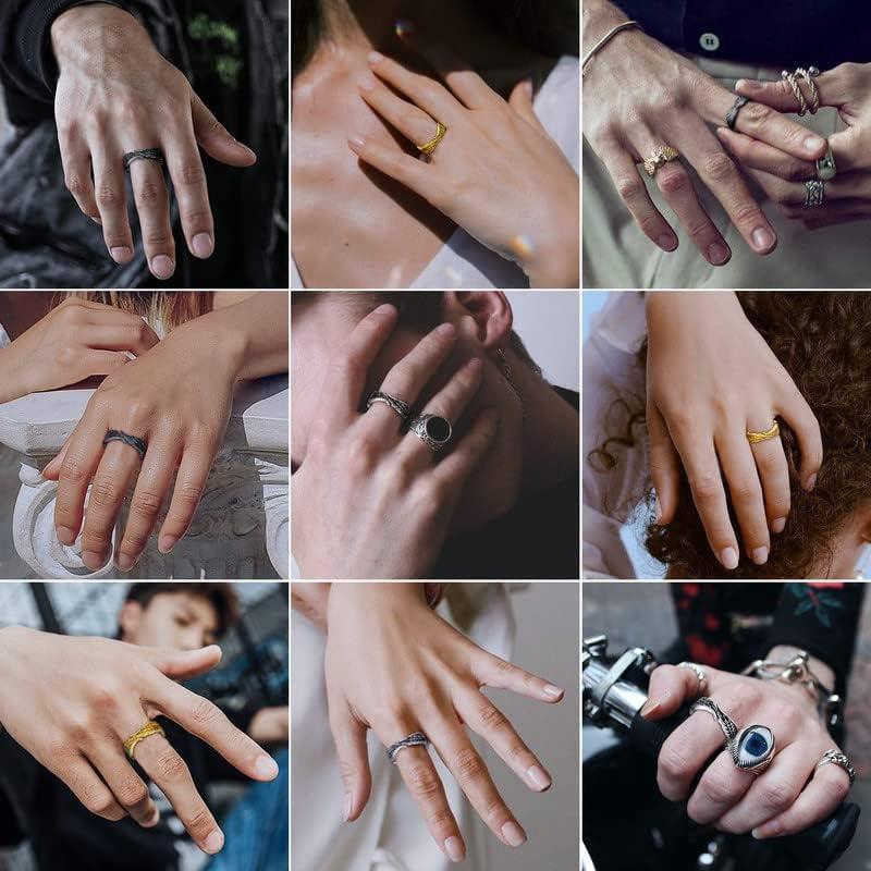 imageChainsHouse Antique Ring Feather Angel Wing for Men Women Stainless Steel18K GoldBlack Metal Plated Sturdy Vintage Feather Band Rings Jewelry Size 712 Offer Custom Servicec Black