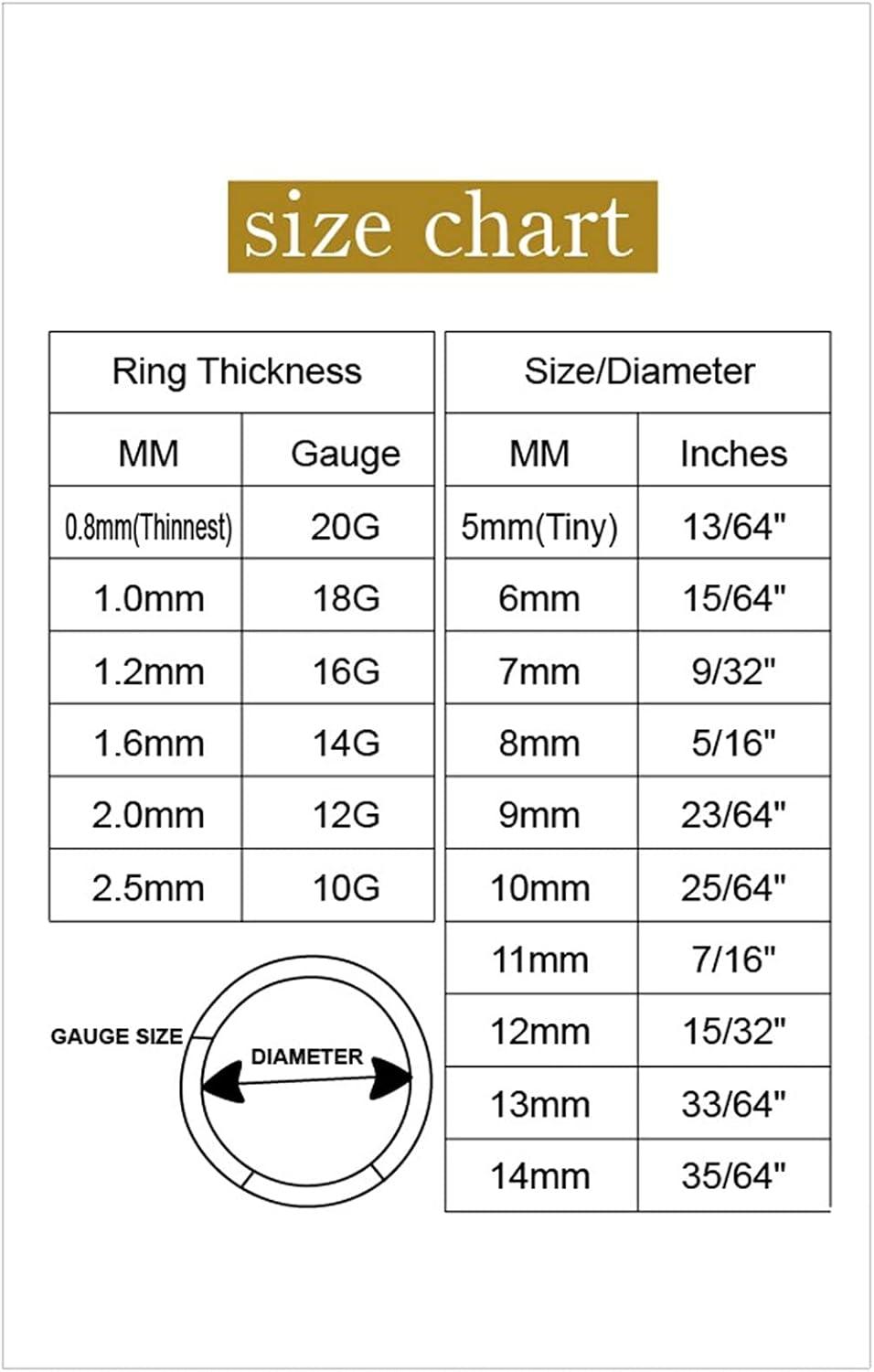 imageORANGELOVE 20G 18G 16G Clear CZ Nose Ring Hoop 316L Surgical Steel Seamless Silver Septum Ring Clicker Jewelry Cartilage Earring Ear Piercing Hoop Earrings for Women Men Helix Rook Lobe Conch Tragus Daith Lip Hinged Piercing Jewelry with Cubic Zirconia1pcClear CZ 16G 8mm Black