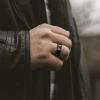 8mm Black Etched Deer Head Tungsten Carbide Wedding Band Men’s Hunting Ring Size 6-15
