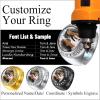 ChainsHouse Signet Rings Solid Polished Stainless Steel Biker Ring for Men Women, 316L Stainless Steel/18K Gold/Black Metal Plated, Text Engraving/Photo Custom, Size 7 to 14, Send Gift Box(a. CZ Round Photo – Steel)